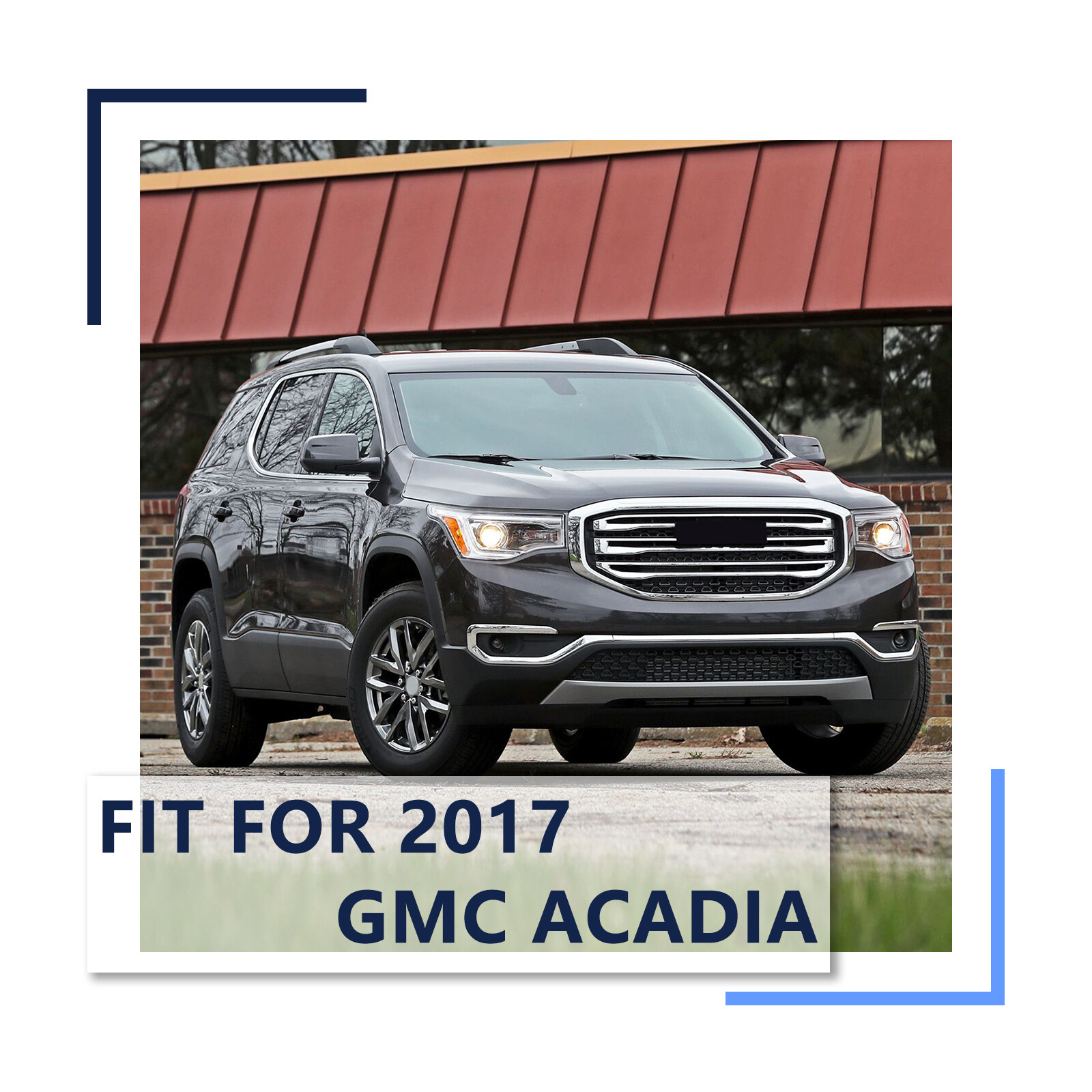 Front Bumper Cover Grille SLE SLT Assembly Kit Set For GMC Acadia 2017 2018 2019