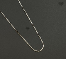 925 Italian Made Solid Sterling Silver 1.5MM Round Box Chain Link Necklace