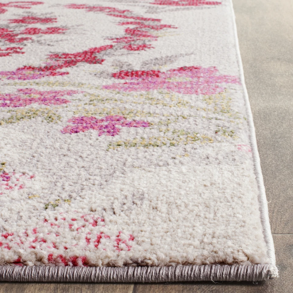Safavieh Classic Texture Vintage Ivory / Pink Area Rug MNC205R - Image 2 of 3