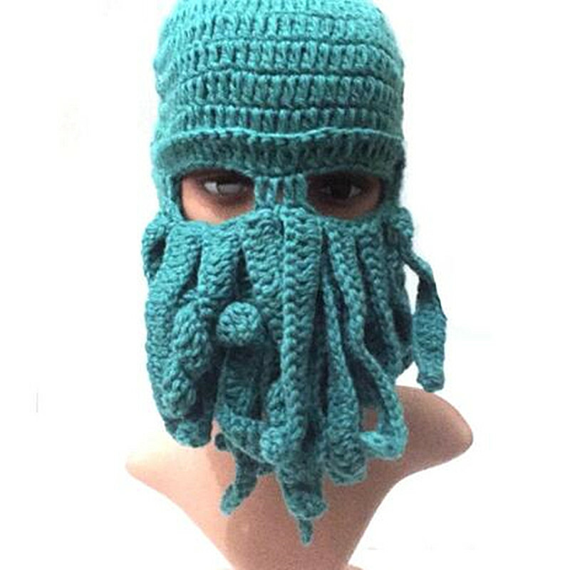BomHCS Novetly Tentacle Octopus Cthulhu Knit Beanie Hat Cap Wind