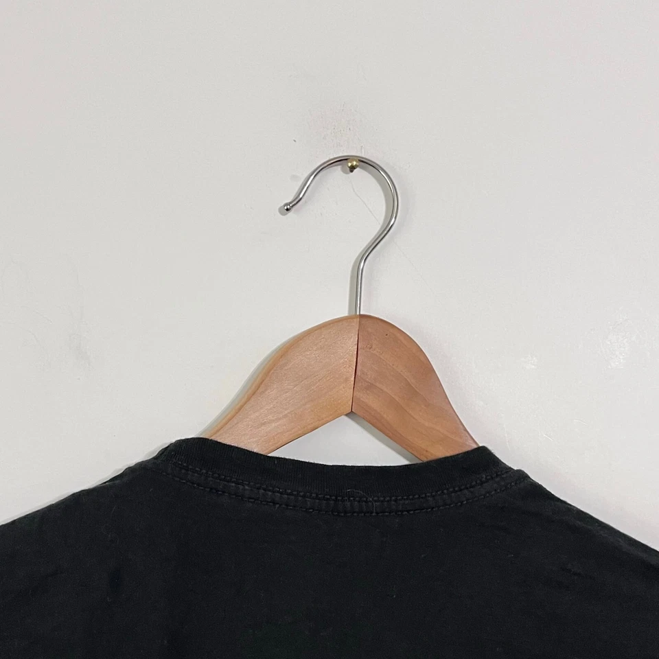 Camiseta Rvca Niños Talla M Negra Manga Larga Llamas Niños Calce Estampado Gráfico Camiseta Foto 4 de 4