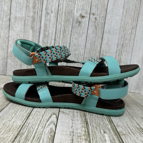 Merrell Damen-Sandalen Größe 9 Around Town Sunvue gewebt türkis offene Zehenpartie - Bild 6 von 10