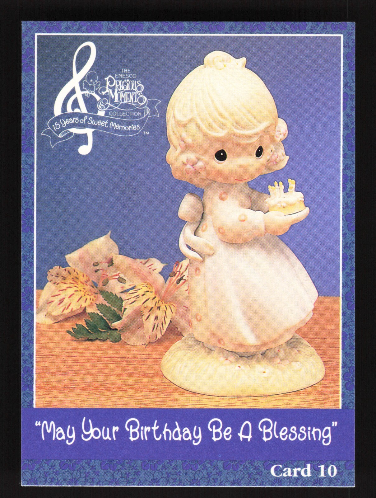 1993 Enesco Precious Moments Collectors Club Card #10 - May Your Birthday Be...