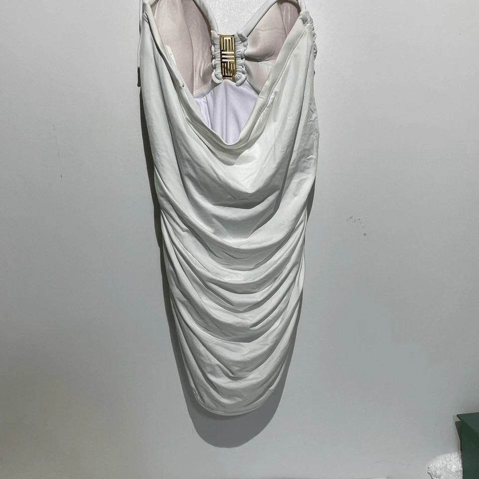 Jantzen женщин белый Sweetheart шеи собранными в Рюш с бретелью через шею купальник размер 14 новый с Ярлыками - Изображение 2 из 4