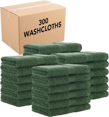 Arkwright True Color Solid Wash Cloths Soft 100% Cotton Bulk Washcloths 300 Pack