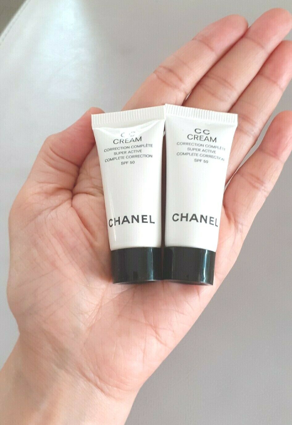 2 x 5 mL CHANEL CC Cream Super Active Complete Correction SPF50 # 10 Beige  NOB