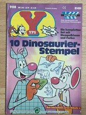 YPS Heft OHNE Gimmick Nr. 908 ; 10 Dinosaurier-Stempel ; Extra-Blatt