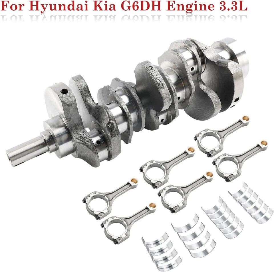 Engine Crankshaft Rods w/ Bearing Kit For HYUNDAI Santa Fe KIA Sorento G6DH 3.3L - Изображение 3 из 4