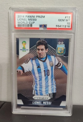 2014 Panini Prizm Lionel Messi World Cup #12 PSA 10 Gem Mint Argentina