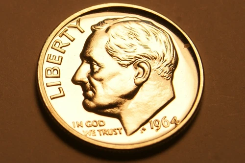 1964 P ROOSEVELT DIME PROOF SILVER 3