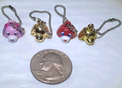 OCHA-KEN Green Tea Dog Mini Mascot Metal Figure KEYCHAIN Lot of 4