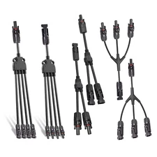 Solar Panel Y Branch Cable Connection Waterproof Adapter Connector Extension