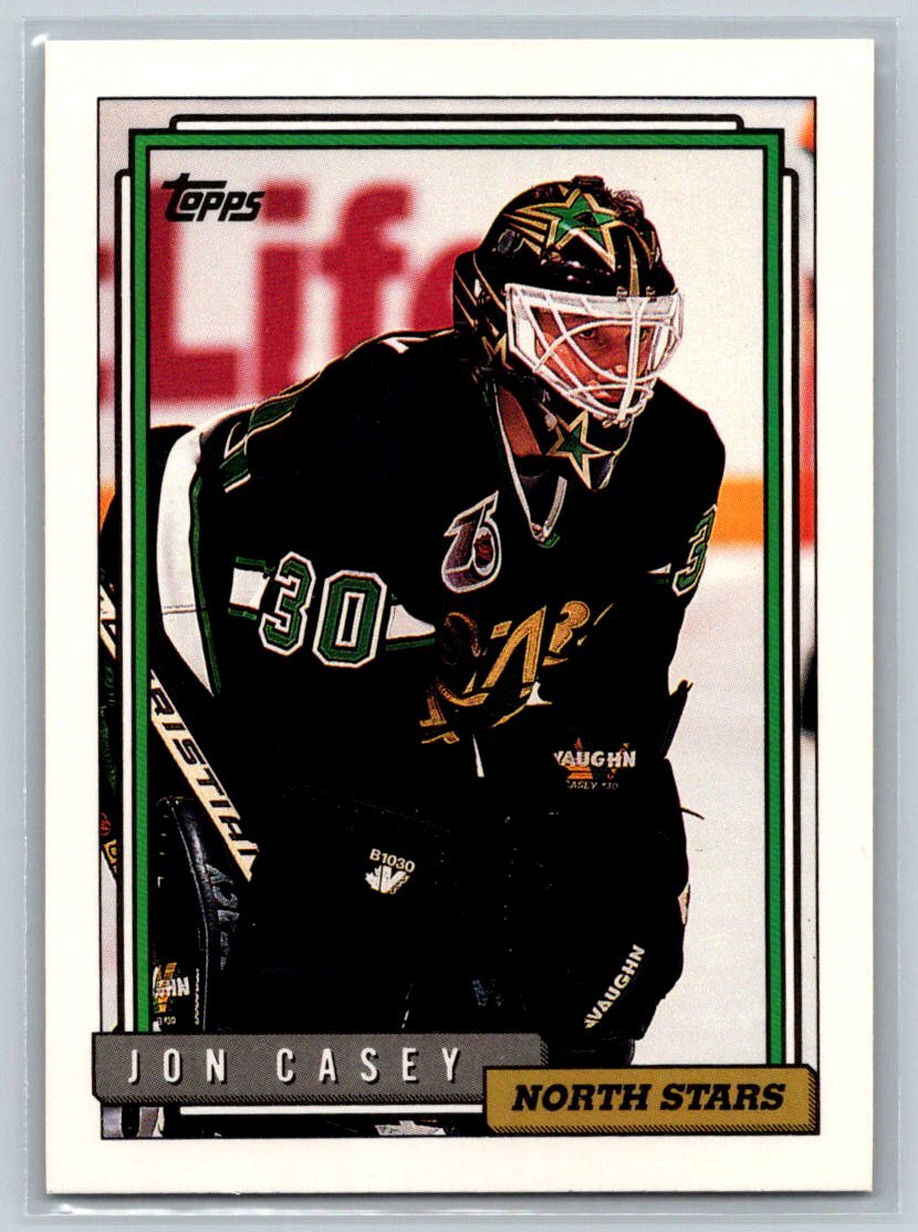 1992-93 Topps #379 Jon Casey Minnesota North Stars Hockey Card