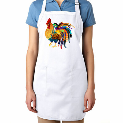 Handmade Chicken Lover Apron With Pockets – Cute Rooster Gift For Farm & BBQ