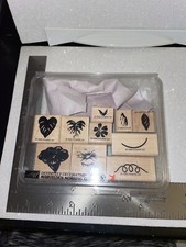 Stampin' Up -Marvelous Morning Glory  - 1999 Wood Mount Rubber Stamp Set Of 9