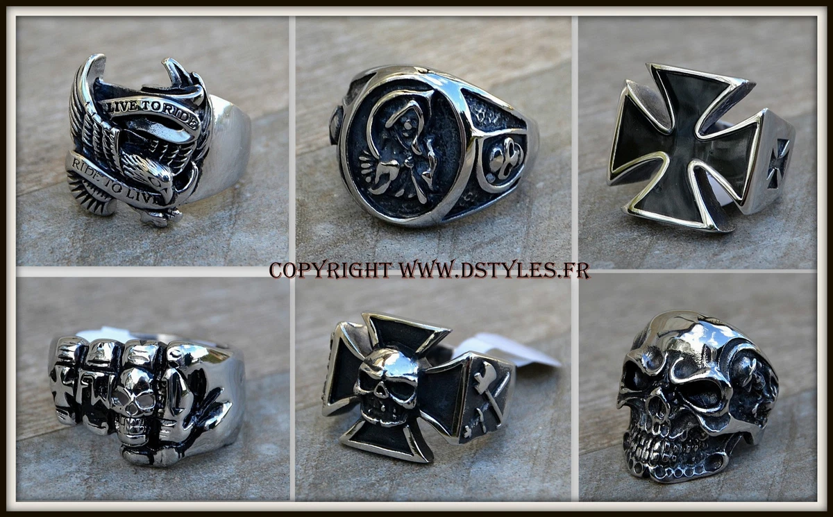 Chevalière biker sales