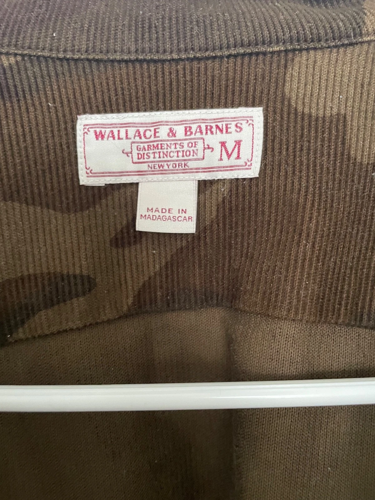Wallace & Barnes Men's Camo Corduroy Chore Shirt Jacket Medium Camouflage image 2