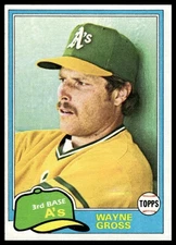 1981 Topps #86 Wayne Gross Oakland Athletics NM+