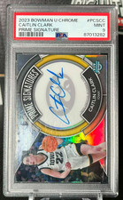 2023 BOWMAN CHROME UNIVERSITY CAITLIN CLARK AUTO PRIME /50 PSA 9 MINT