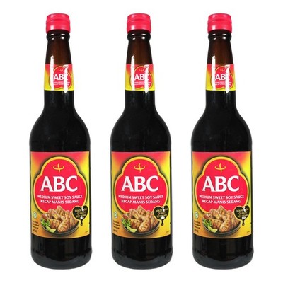 Ketjap Manis Sedang ABC Kecap Manis Sedang MEDIUM Süsse Sojasauce 3x620ml