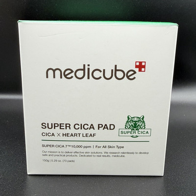 medicube Super Cica Toner Pads, Cica + Heart Leaf, Face, 70 Pads 150g/5.29oz