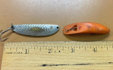 Vintage Sidewinder Spoon & Orange Lazy Ike Lures (2) lures