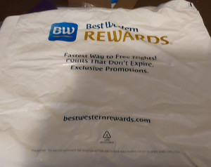 NEW PLASTIC LAUNDRY BAG - BEST WESTERN   REWARDS