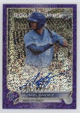 2022 Topps Chrome Rookie Purple Speckle Refractor /299 MJ Melendez Auto l7n