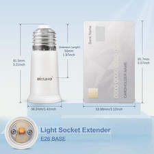 E26 Socket Extender, E26 Standard Medium Base Lamp Bulb Socket Adapter of 5CM...