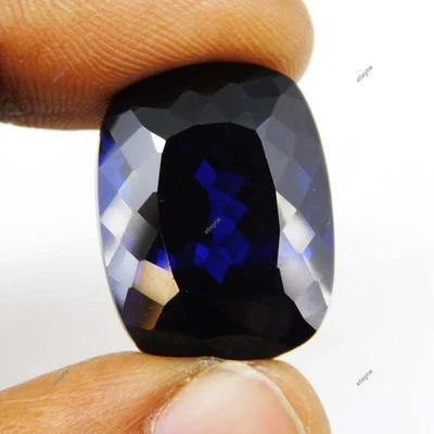 D' Block Natural Tanzanite 30.95 Ct Blue Cushion Cut Certified Loose Gemstone - Image 1 of 4
