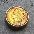 🔥 ESTATE FIND - 1897 Indian Head Penny Cent - AU Gem Full Liberty 1 Diamond