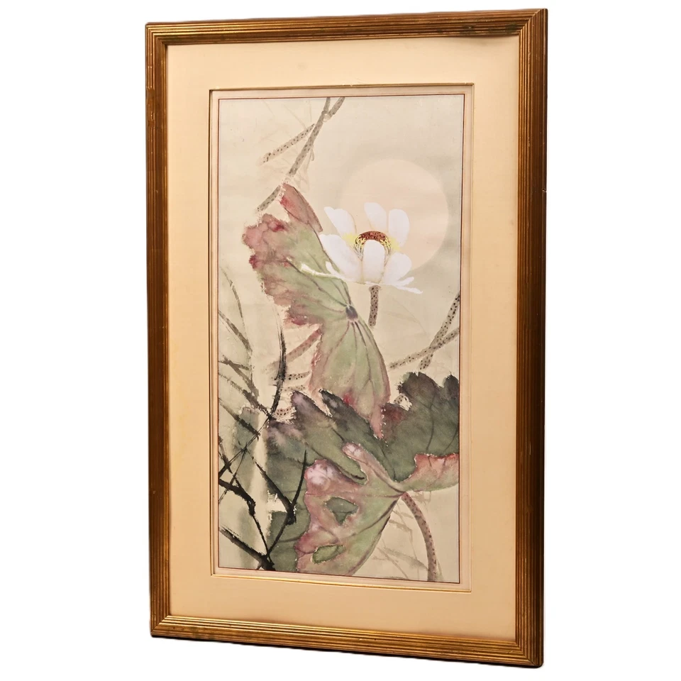 Pintura de paisaje de bodegón floral original vintage chino estilo ZHANG DAQIAN Foto 4 de 4