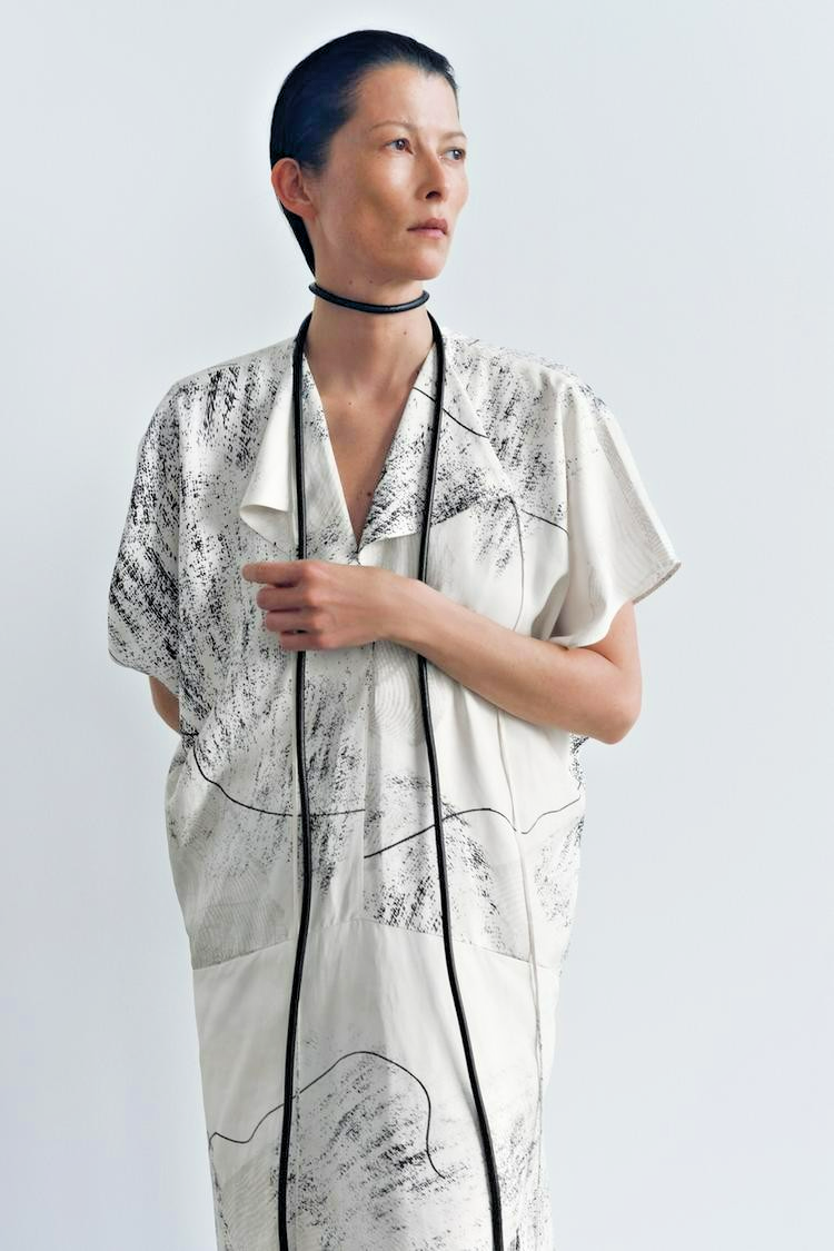 linen kaftan dress zara ZW COLLECTION 100% LINEN MULTI-POSITION KAFTAN DRESS - Multicoloured