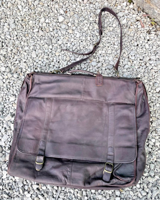 Tula braun groß Leder Kleidersack Anzugträger Reise Business Reisetasche