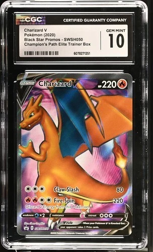 Charizard SWSH050 - Black Star Promos Champions Path ETB CGC 10 Gem Mint