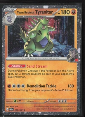 Team Rocket's Tyranitar Cosmos 096/182 Rare Destined Rivals Holo