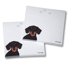 Dackel Haftnotizen Notizblock Schwarz - 100 Blatt