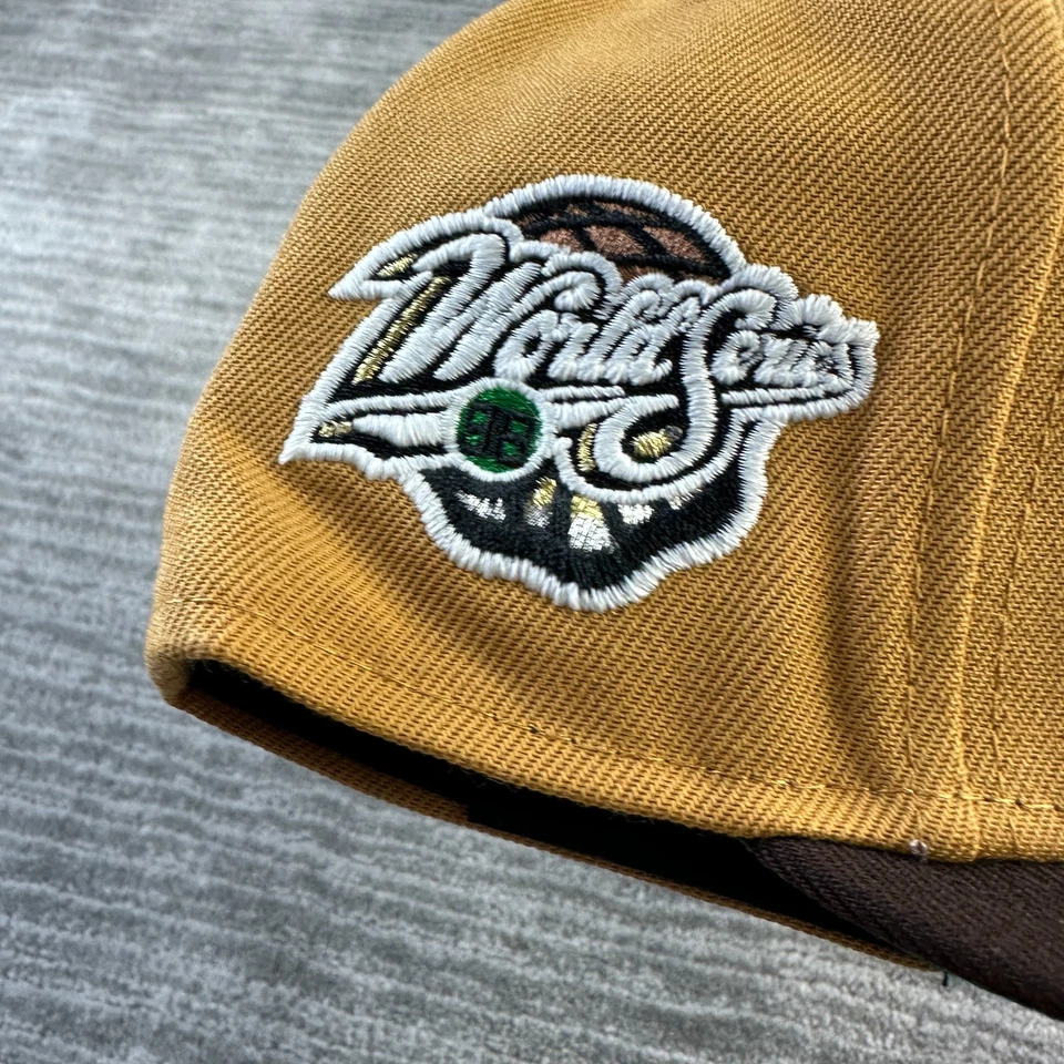 Boné San Diego Padres masculino ajustado 7 5/8 New Era remendo lateral marrom Cooperstown - Imagem 2 de 4