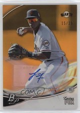 2016 Bowman Platinum Top Prospects Auto Orange /25 Lucius Fox #TPA-LF Auto 0b0