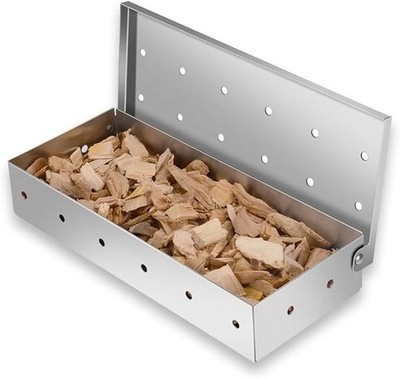 BBQ Smoker Box zum Räuchern: Edelstahl BBQ Grillen Smoky Flavor Grilled Me