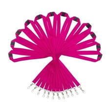 12 Pack Breakaway Lanyards Durable Neck Straps, School Office Rose Red Cord