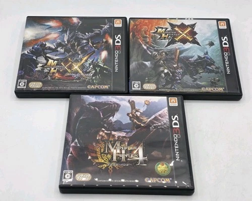 Japanese Nintendo 3DS Monster Hunter 4 & X & XX 3 Game Lot All Cib US Seller