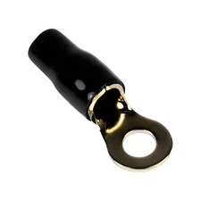 Xscorpion RT4B 5/16" 4 Gauge Gold Plated Black Ring Terminals