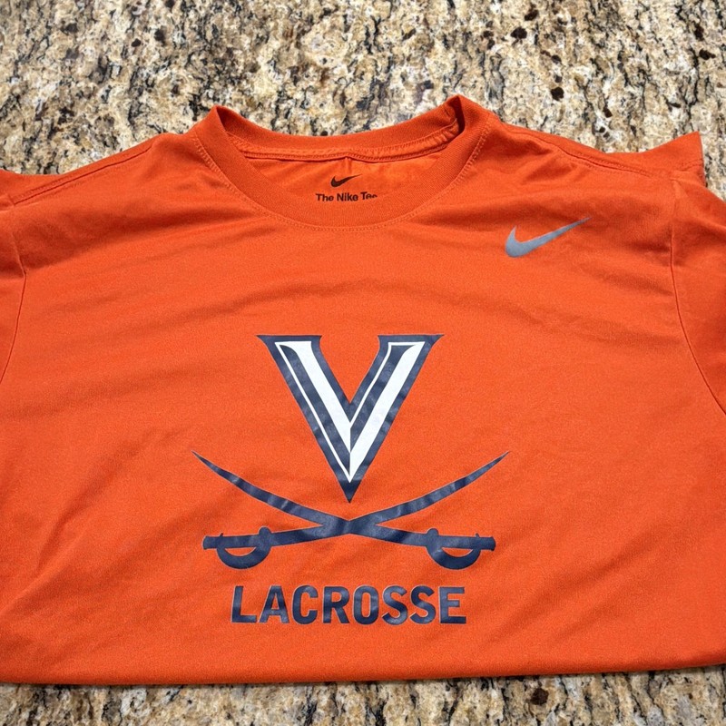 Nike Virginia Cavaliers Lacrosse Orange Short Sleeve dri fit T-Shirt