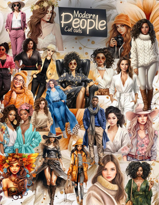 Modern Fashion People Cut-Outs: cut and collage ephemera: Elevate Your Creative 