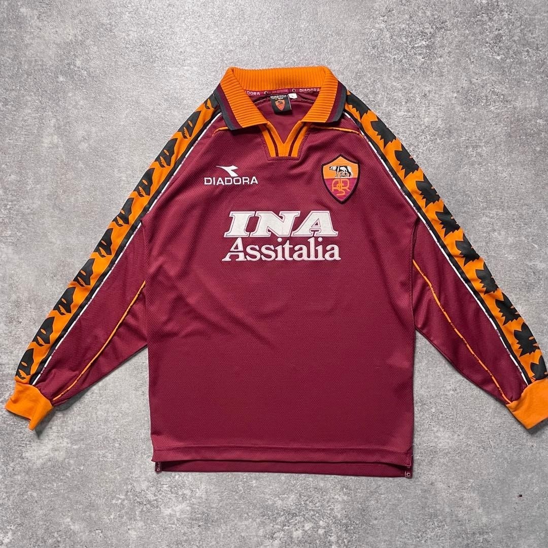 Totti #10 AS Roma 98/99 Home L/S Jersey S Authentic | eBay