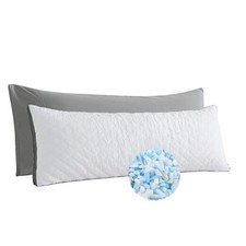 Memory Foam Body Pillow with Removable LONG BODY PILLOW White Quilted