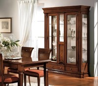 Holz Vitrinen Glas Schrank Echtholz Anrichte Vitrine Wohnzimmer MöBel Massive