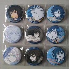 Demon Slayer Kimetsu no Yaiba Giyu Hashira Exhibition Can Badge Set 9pcs