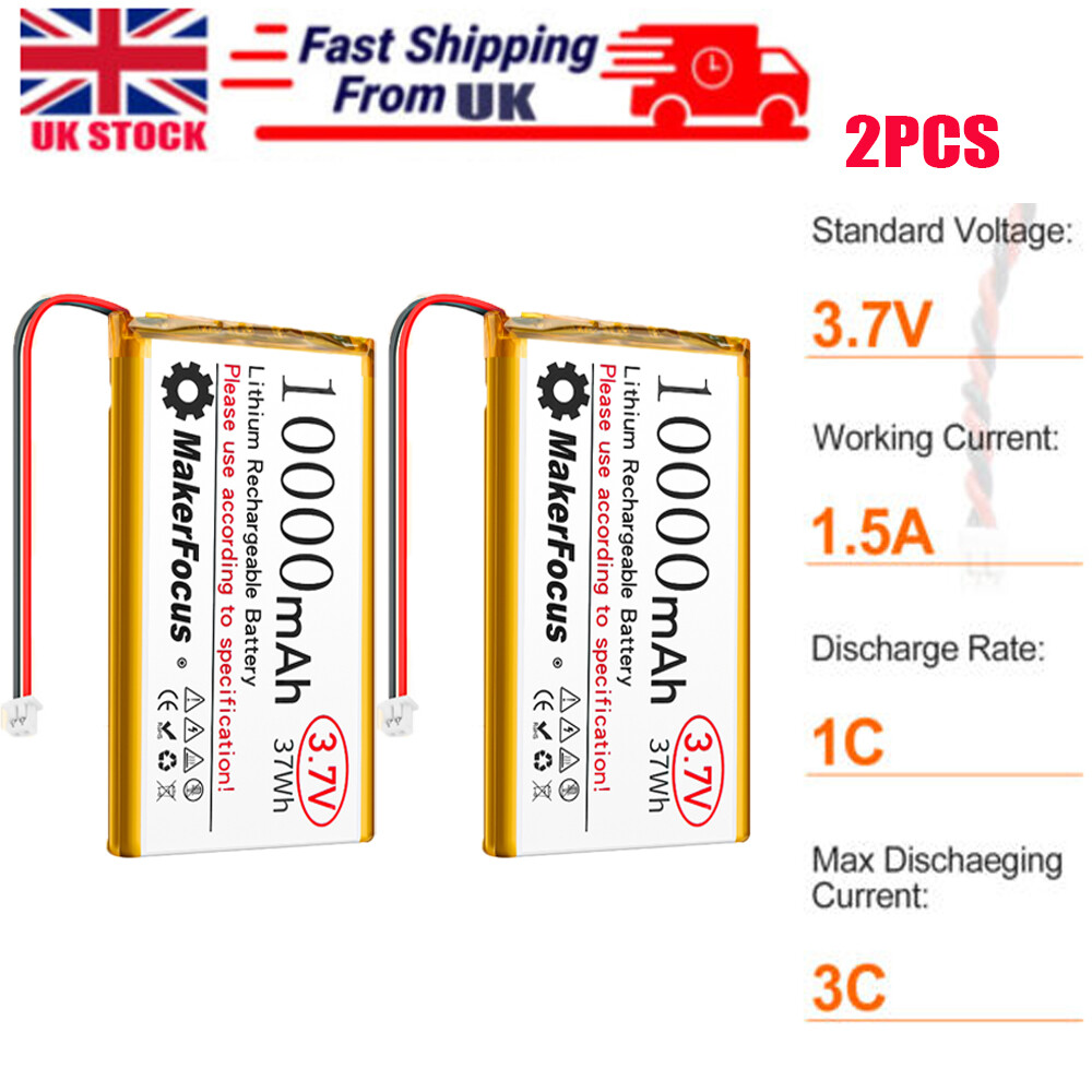 2x10000mAh Lithium Lipo Battery Micro Plug for UPS